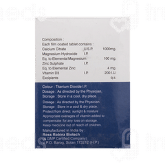 C2 Cal 1186 Mg/250iu/100mg/4mg Tablet 10