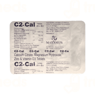 C2 Cal 1186 Mg/250iu/100mg/4mg Tablet 10