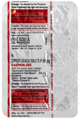 Cadiwin 500 Tablet 10
