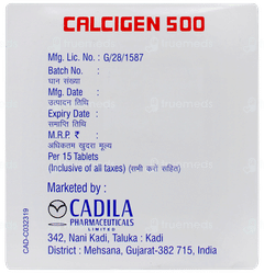 Calcigen 500 Tablet 15