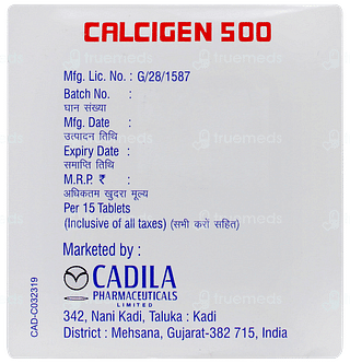 Calcigen 500 Tablet 15