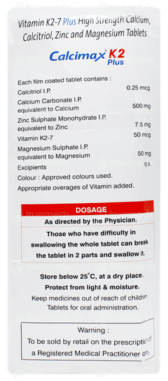 Calcimax K2 Plus Tablet 15
