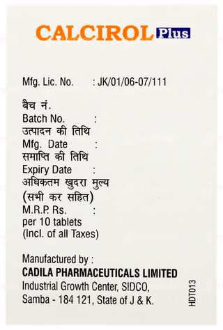 Calcirol Plus Tablet 10