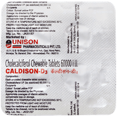 Caldison D3 Orange Flavour Sugar Free Chewable Tablet 4 Caldison D3 Orange Flavour Sugar Free Chewable Tablet 4
