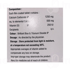 Calidex 500 Mg/250iu Tablet 15