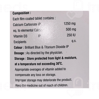 Calidex 500 Mg/250iu Tablet 15