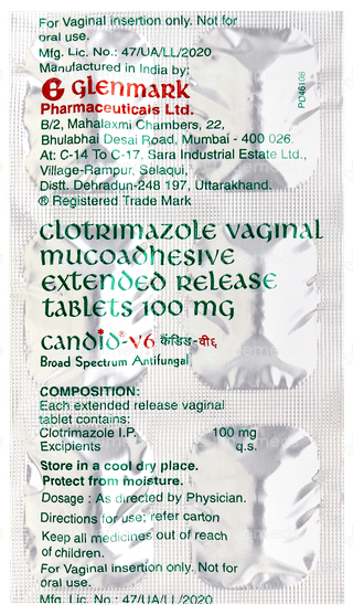 Candid V6 New Improved Vaginal Tablet 6