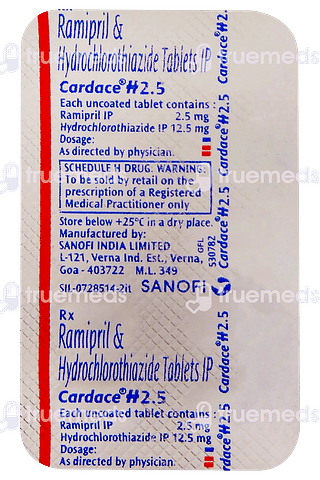 Cardace H 2.5/12.5 MG Tablet 10