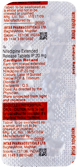 Cardipin Retard Tablet 10