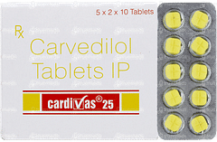 Cardivas 25 Tablet 10