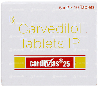 Cardivas 25 Tablet 10