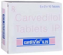 Cardivas 6.25 Tablet 10 Cardivas 6.25 Tablet 10