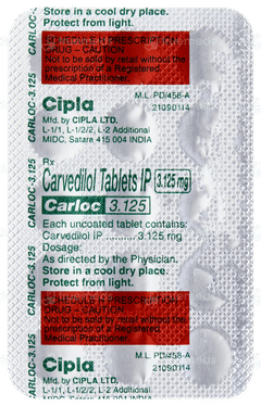Carloc 3.125 Tablet 15 Carloc 3.125 Tablet 15