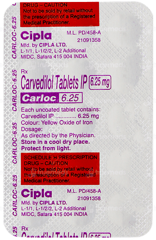 Carloc 6.25 Tablet 15