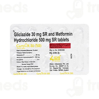 Carryl M 30/500 MG Tablet Sr 10