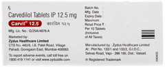 Carvil 12.5 Tablet 10 Carvil 12.5 Tablet 10
