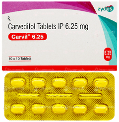 Carvil 6.25 Tablet 10 Carvil 6.25 Tablet 10
