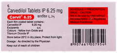 Carvil 6.25 Tablet 10 Carvil 6.25 Tablet 10