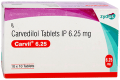 Carvil 6.25 Tablet 10 Carvil 6.25 Tablet 10