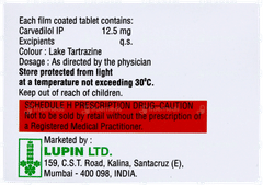 Carvistar 12.5 Tablet 10 Carvistar 12.5 Tablet 10