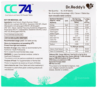 Cc 74 Chewable Tablet 15
