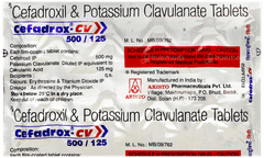 Cefadrox Cv 500/125 Tablet 10 Cefadrox Cv 500/125 Tablet 10