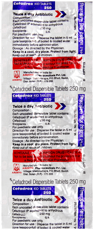 Cefadrox Kid 250 Tablet 10