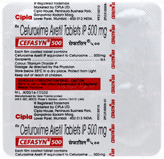 Cefasyn 500 Tablet 4 Cefasyn 500 Tablet 4