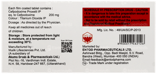 Cefentod 200 MG Tablet 10