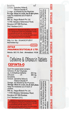 Cefinta O Tablet 10 Cefinta O Tablet 10