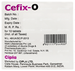 Cefix O Tablet 10