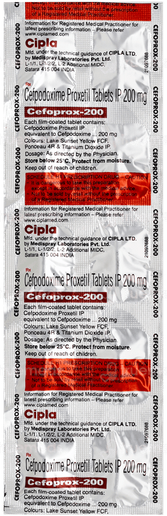 Cefoprox 200 Tablet 10