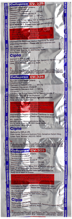 Cefoprox Cv 325 Tablet 10 Cefoprox Cv 325 Tablet 10
