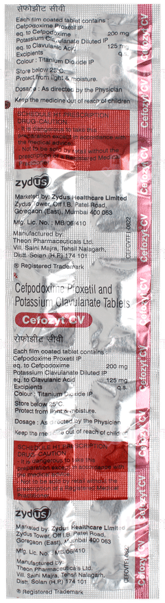 Cefozyt Cv Tablet 10
