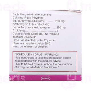 Ceftas -az 200/250 MG Tablet 10