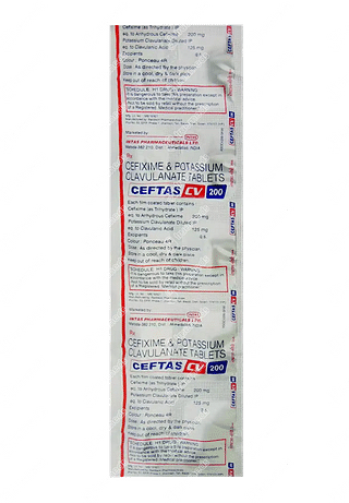 Ceftas Cv 200/125 MG Tablet 10