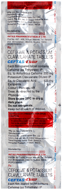 Ceftas Cv 200 Tablet 10