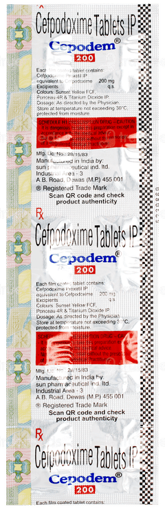 Cepodem 200 Tablet 10