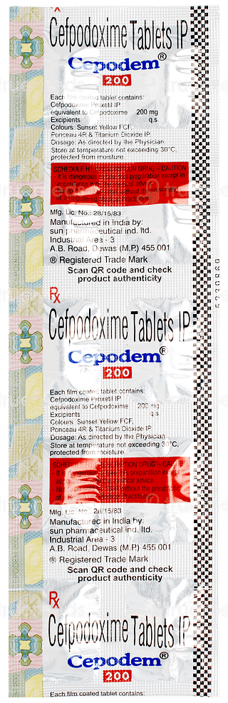 Cepodem 200 Tablet 10