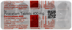 Cerecetam 400 Tablet 10 Cerecetam 400 Tablet 10