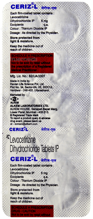 Ceriz L Tablet 10