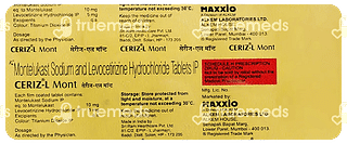 Ceriz L Mont 10/5 MG Tablet 10
