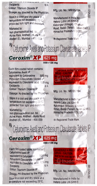 Ceroxim Xp 625mg Tablet 6