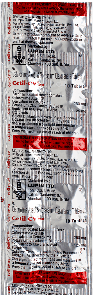 Cetil Cv 250 Tablet 10