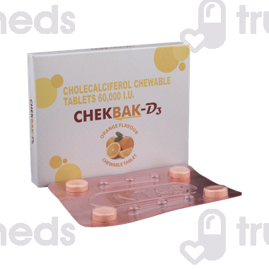 Chekbak D3 Orange Flavour Chewable Tablet 4: Uses, Side Effects, Price ...