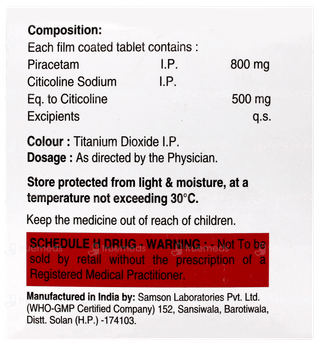 Cholinecad Plus 500/800mg Tablet 10