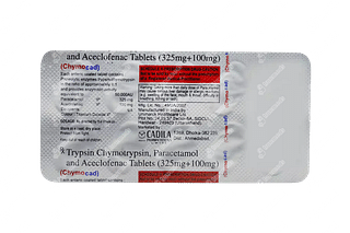 Chymocad 100 Mg/325mg/50000 AU Tablet 10