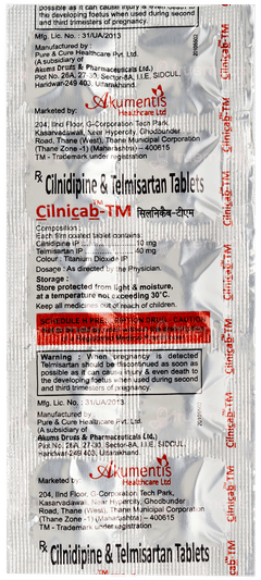 Cilnicab Tm Tablet 10 Cilnicab Tm Tablet 10