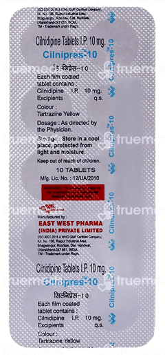 Cilnipres 10 Tablet 10 Cilnipres 10 Tablet 10