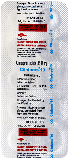 Cilnipres 10 Tablet 10 Cilnipres 10 Tablet 10